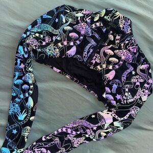 Reflective mushroom rave shawl (Dolls Kill)